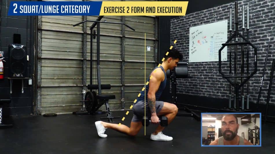 Form and execution for the lunge for maximal glutes activation