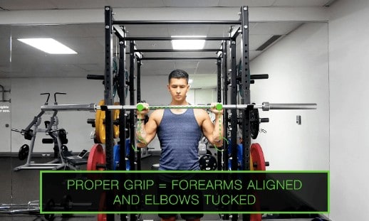 shoulder press proper grip