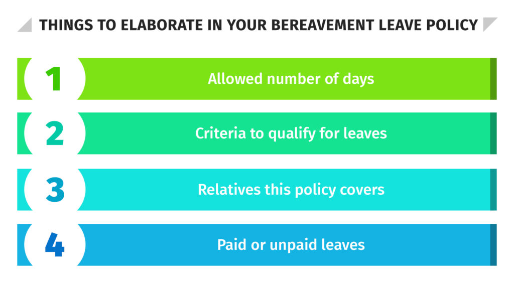 Things to elaborate in your bereavement leave policy