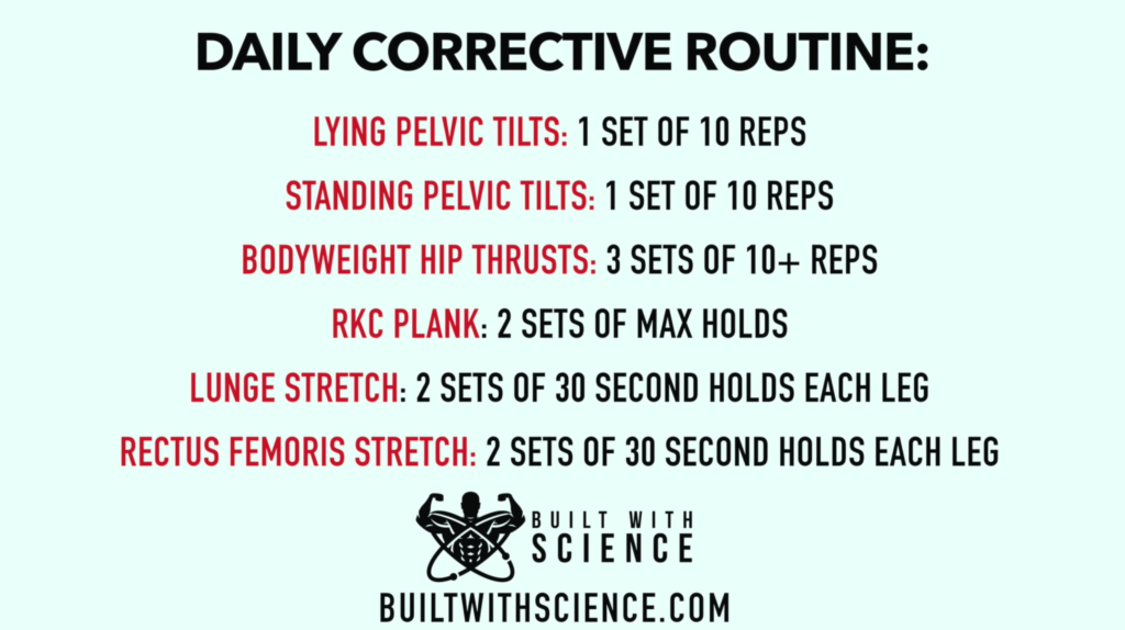 Anterior pelvic tilt corrective routine-min