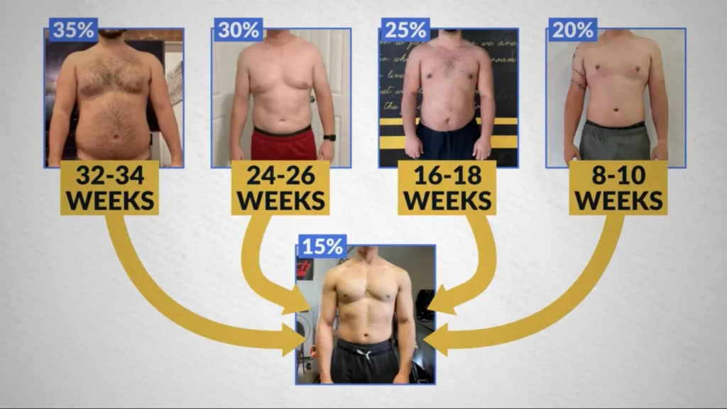 How to get lean set realistic timeline based on body fat percentage 2