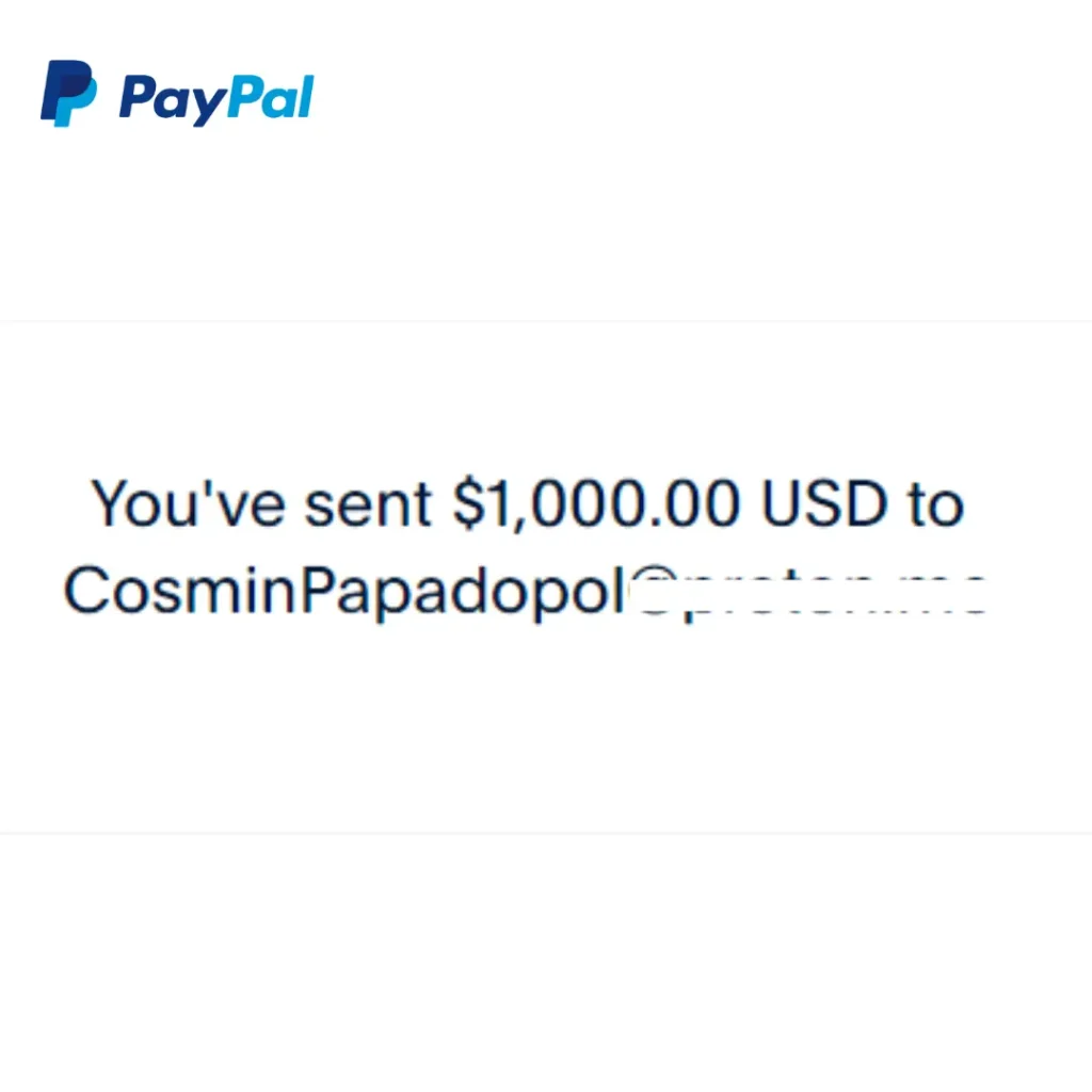 paypal receipt cosmin